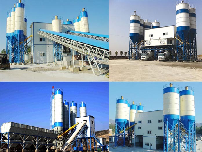 混凝土攪拌站中的水泥罐 混凝土攪拌站中的水泥罐